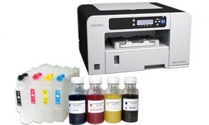 Sublimation printer Ricoh SG 3110DN complete with 4 cartridges with ink 4 bottles 100 ml.