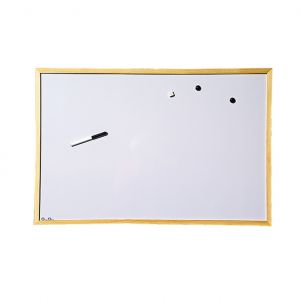 White board with wooden frame Cork Nature